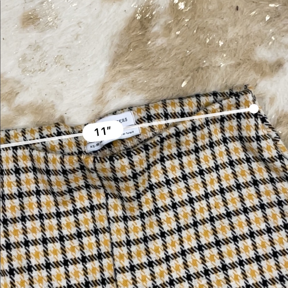 Urban outfitters cropped flare yellow plaid pants - Picture 5 of 7